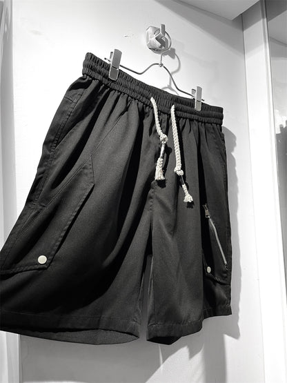 00s Flap & Zip Design Wide Shorts