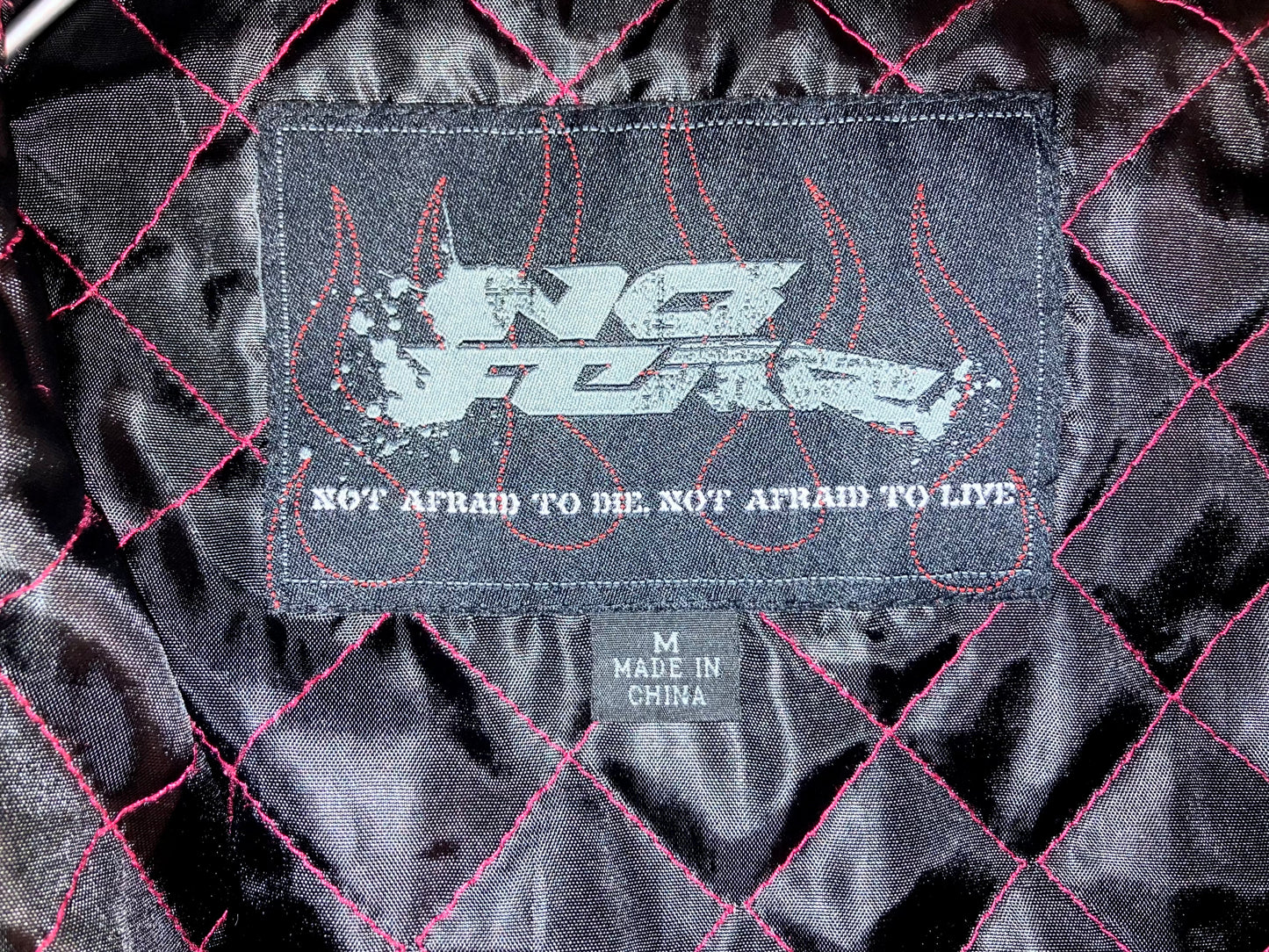 "NO FIAR" 00s Design Nylon JKT "Fire Pattern!!!"