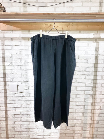 "FLAX" Old Wide Linen EZ Pants