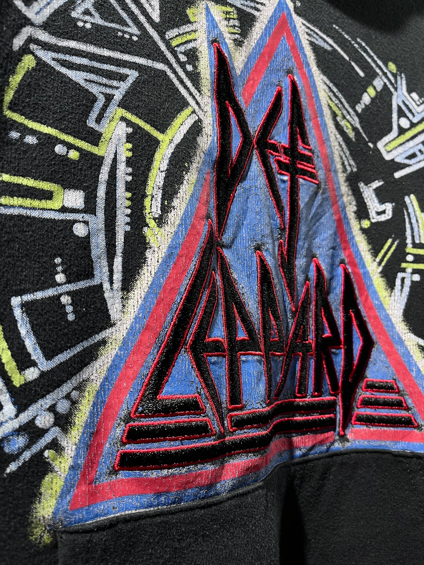Def Leppard embroidery big silhouette hoodie