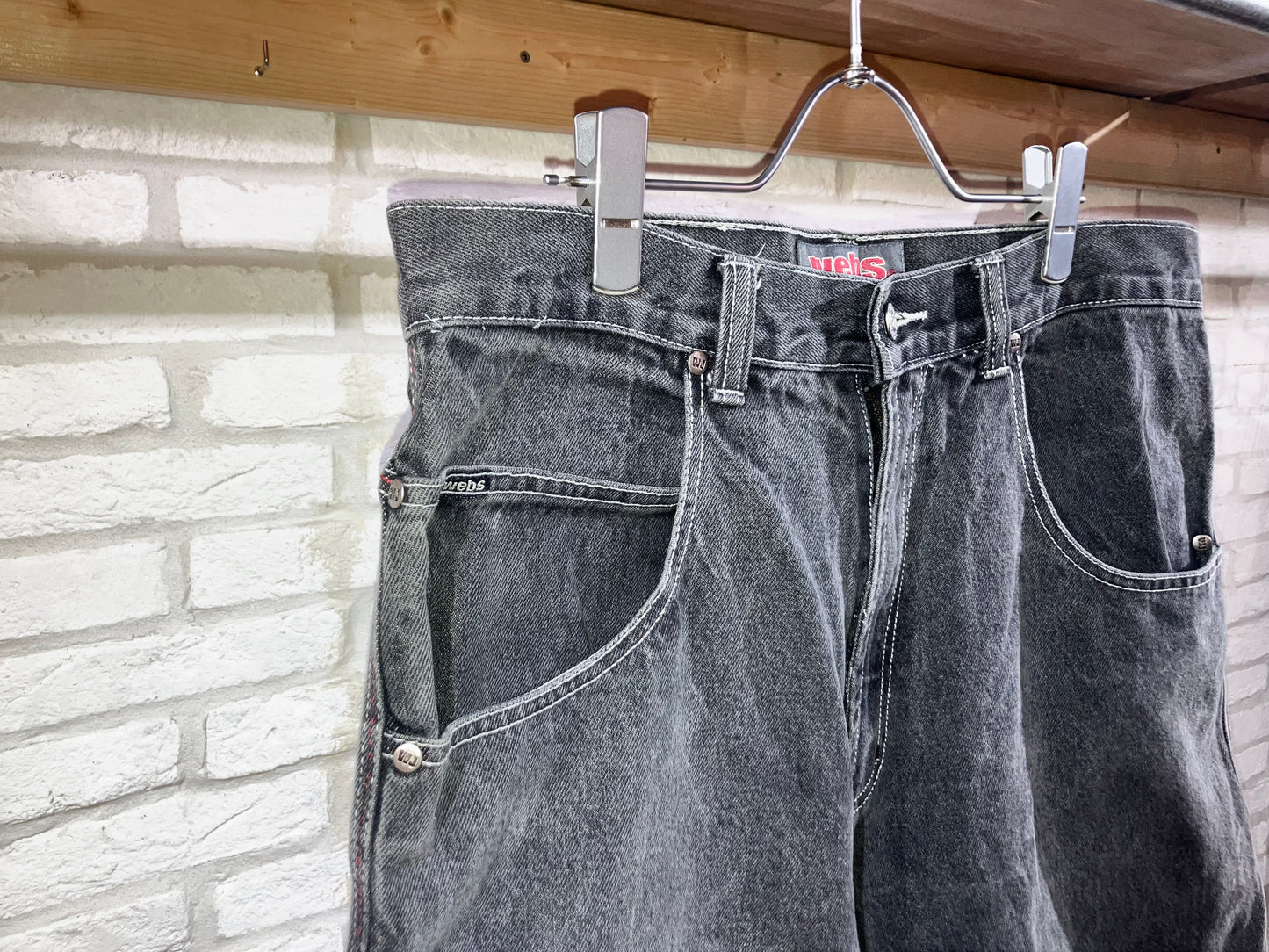 Old Denim Painter Wide Shorts