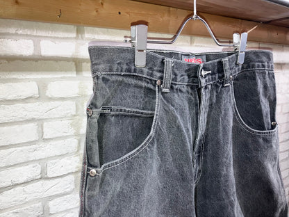 Old Denim Painter Wide Shorts