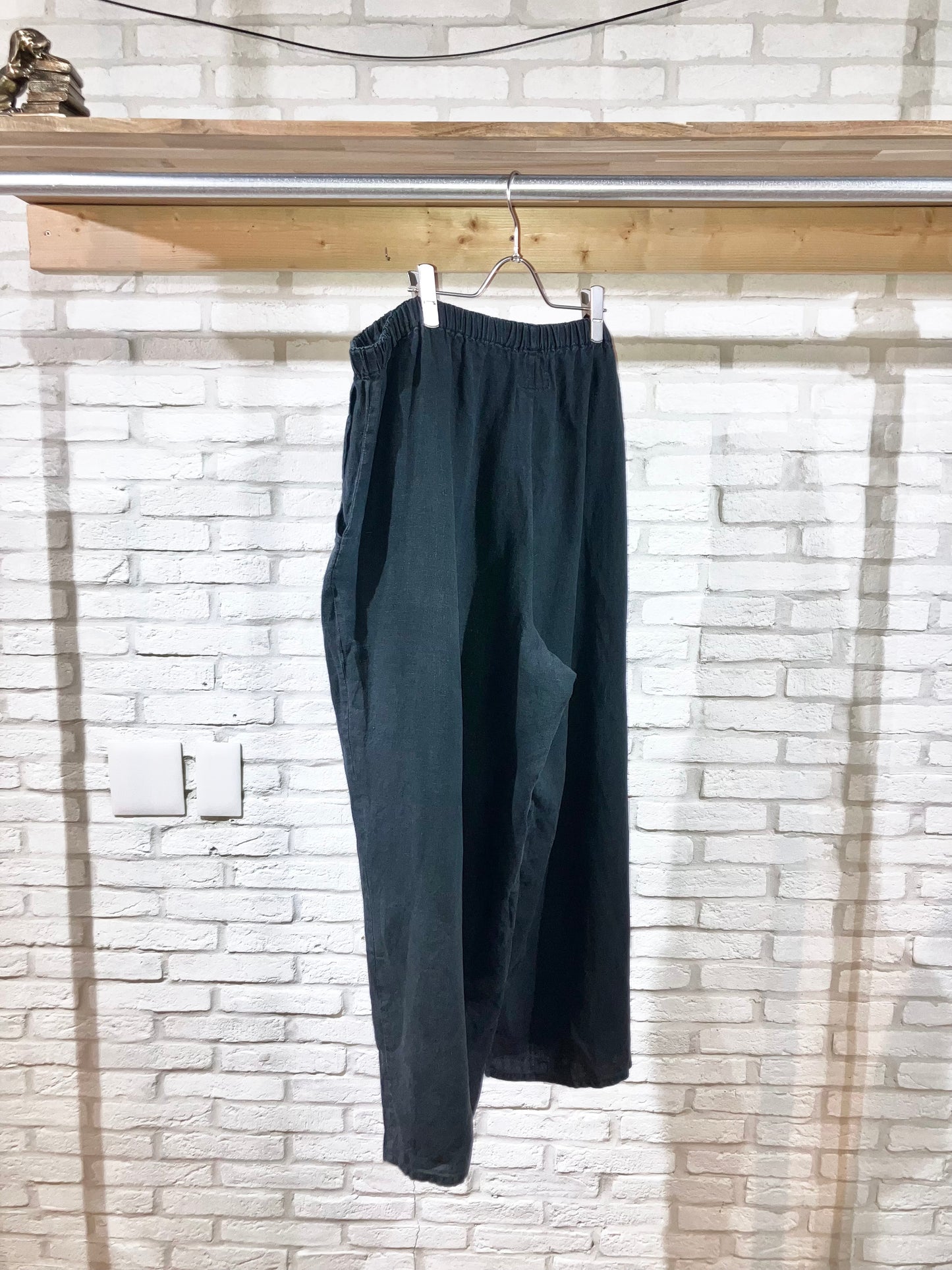"FLAX" Old Wide Linen EZ Pants
