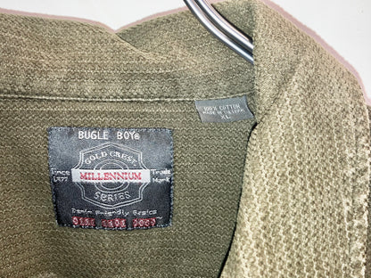 "BUGLE BOY" 00s Couduroy Design Zip Up Shirt