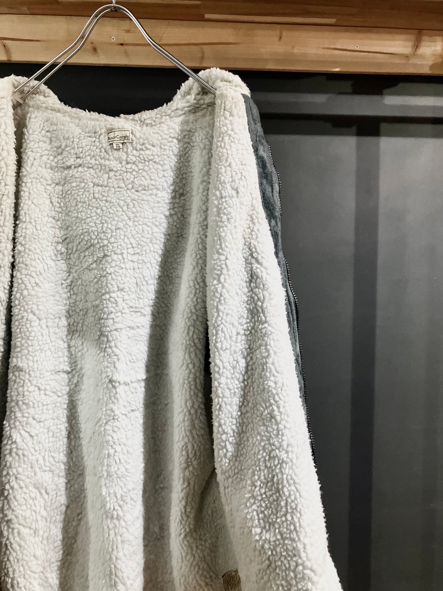 00s Oversized Design Fleece Hoodie JKT