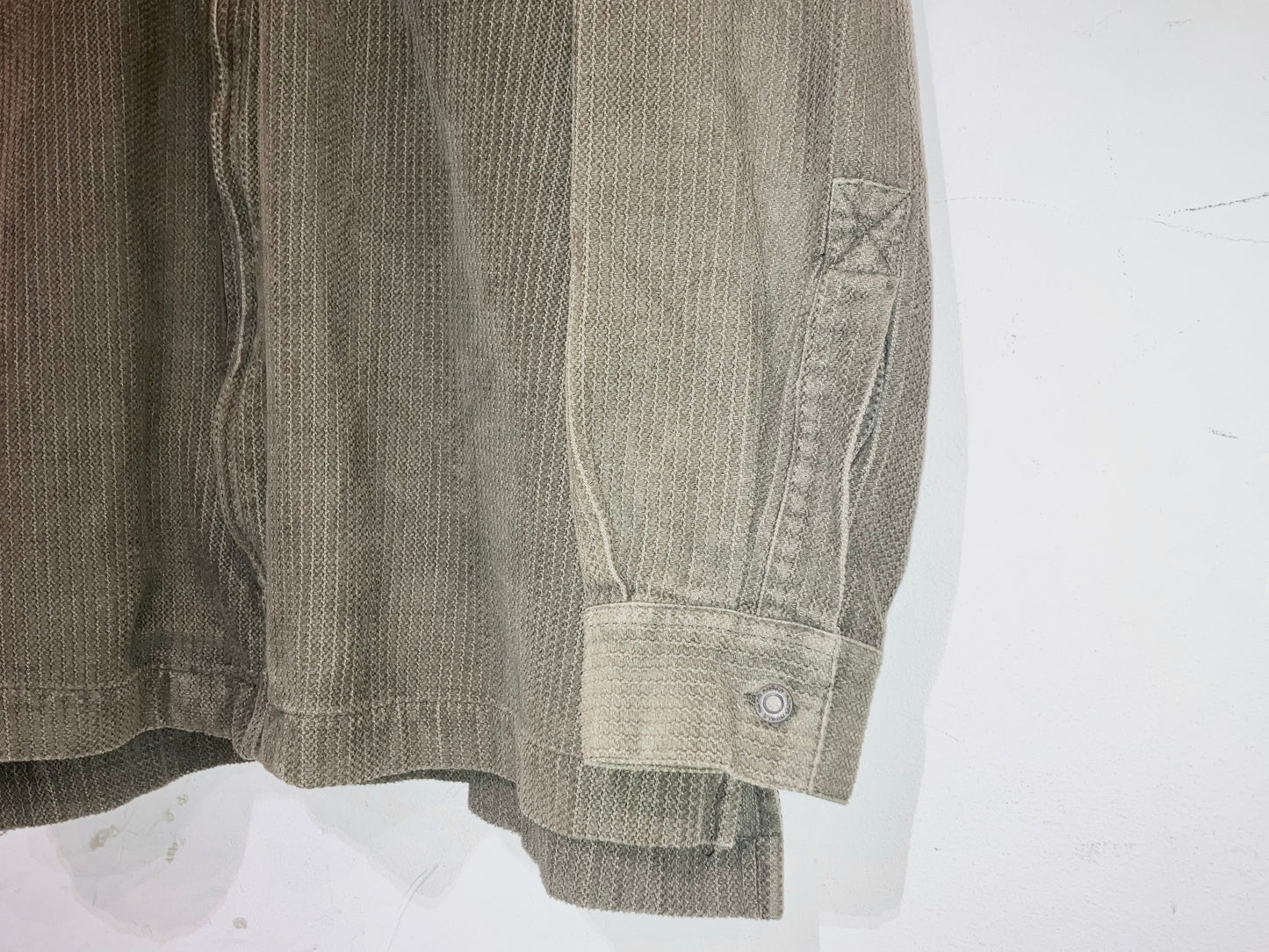 "BUGLE BOY" 00s Couduroy Design Zip Up Shirt