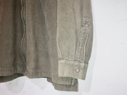 "BUGLE BOY" 00s Couduroy Design Zip Up Shirt