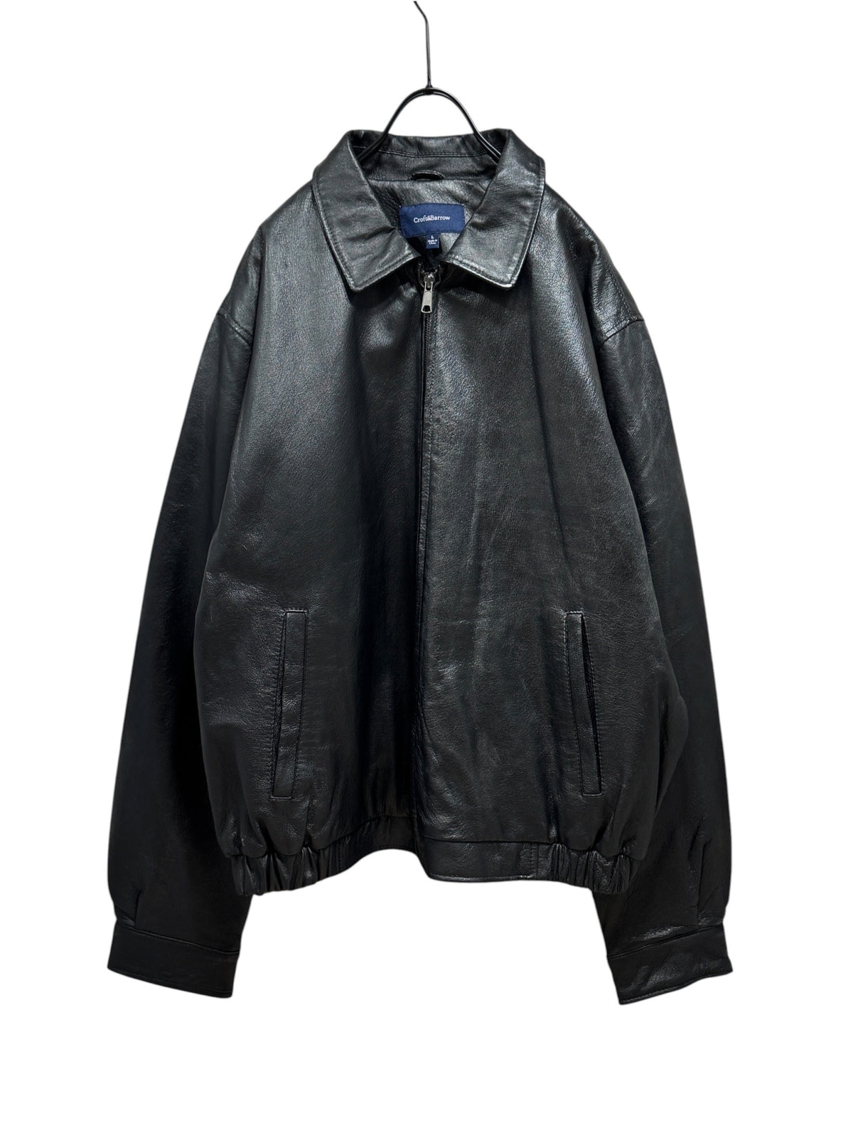 Old Croft & Barrow Leather  Zip Up Jacket