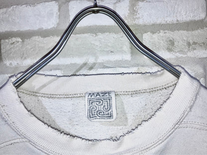"Saks Fifth Avenue" Old Distressed Printed Sweat