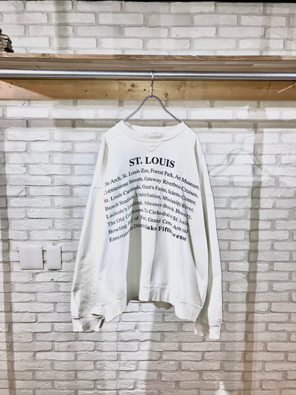 "Saks Fifth Avenue" Old Distressed Printed Sweat