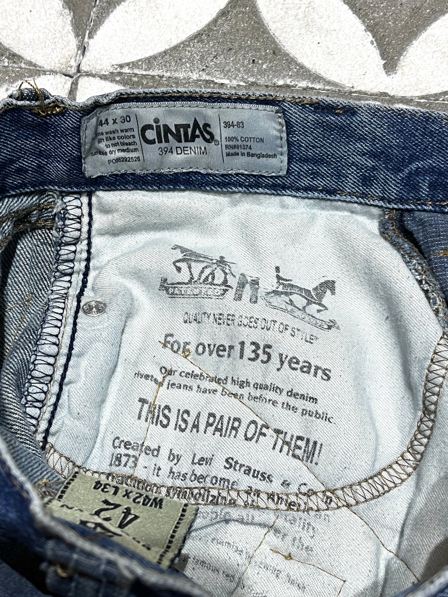 Remake baggy denim pants