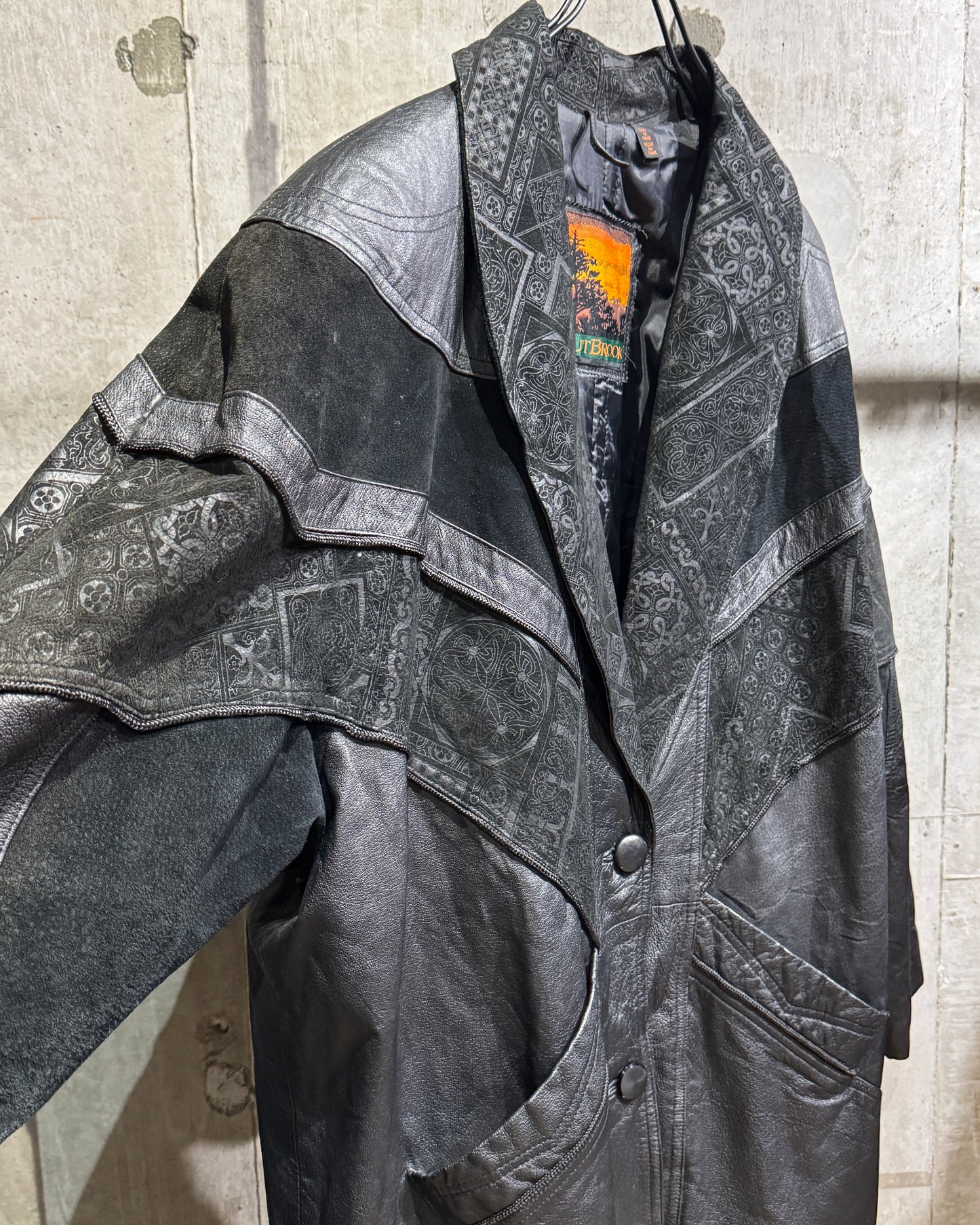 Vintage OUTBROOK Leather Long Coat