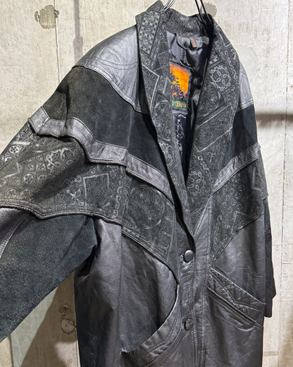 Vintage OUTBROOK Leather Long Coat