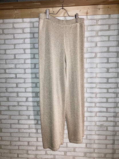 Old Gold Knit Wide Pants