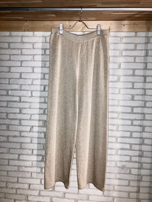 Old Gold Knit Wide Pants