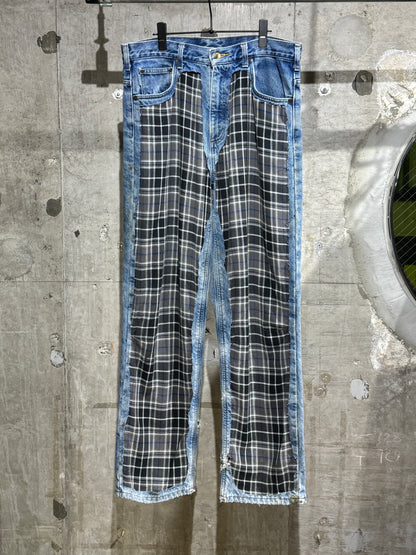 Carhartt Flannel Plaid Lined Denim Pants