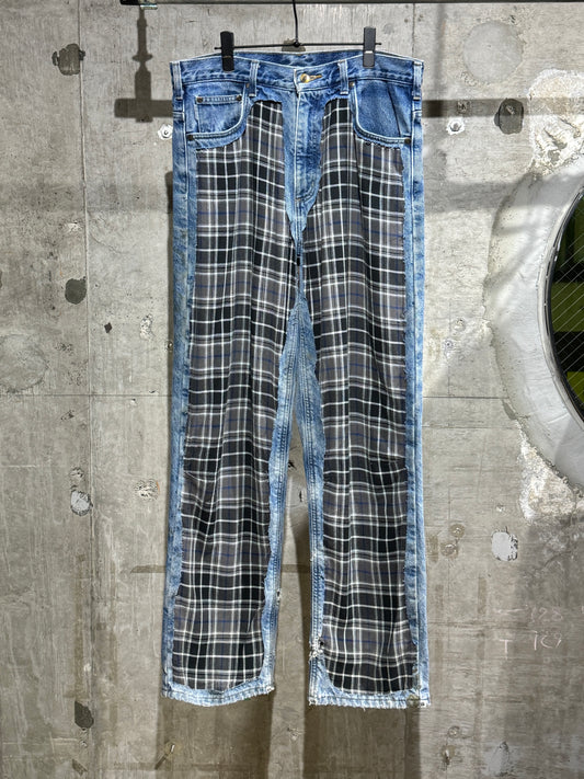 Carhartt Flannel Plaid Lined Denim Pants