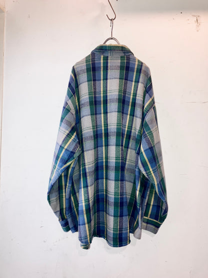 "ST JOHN'S BAY" Old Oversized Heavy Flannel Check Shirt