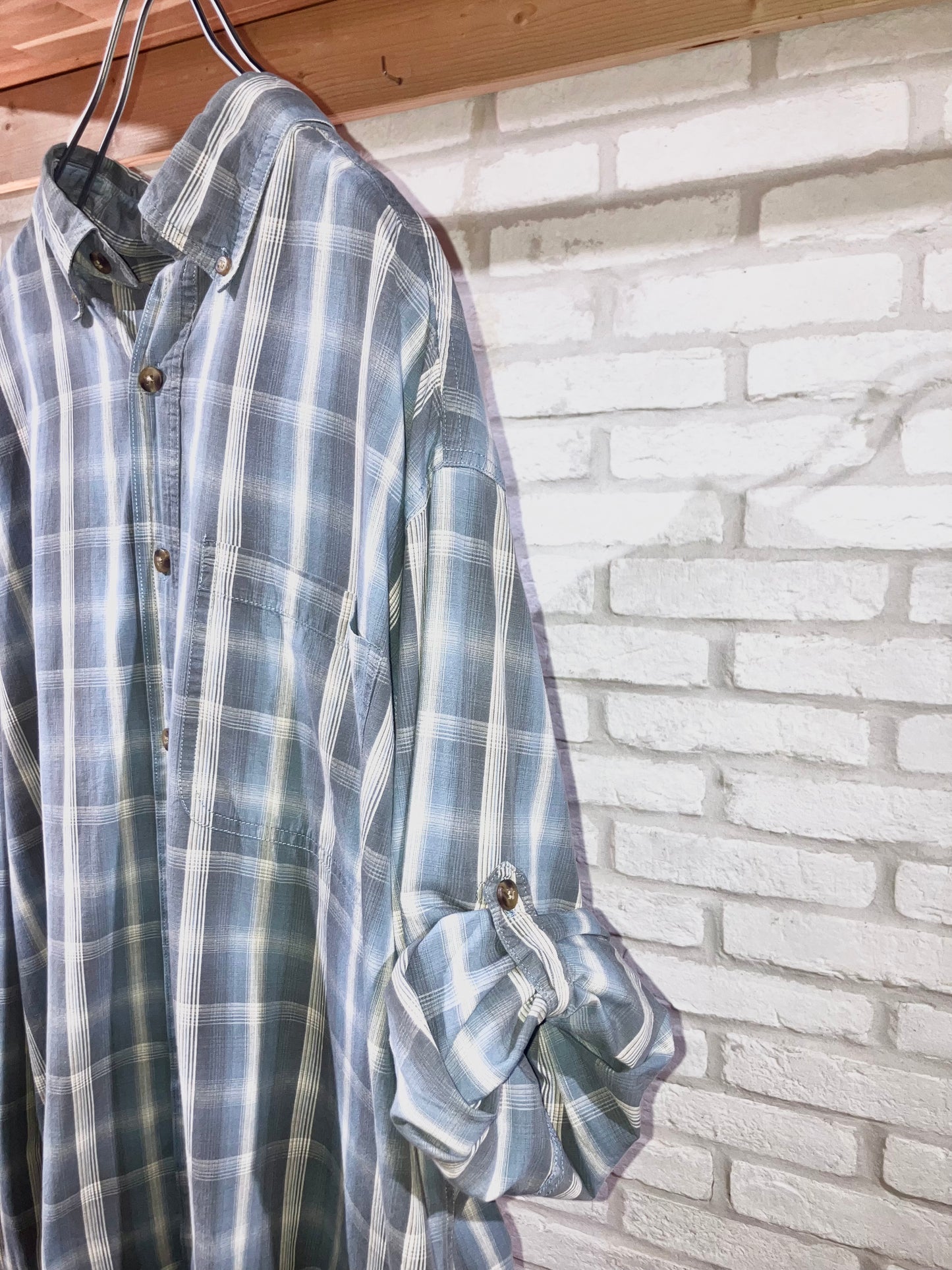 Old 2WAY Sleeve Check Shirt
