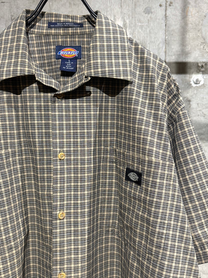 Old Dickies Plaid Open Collar Shirt