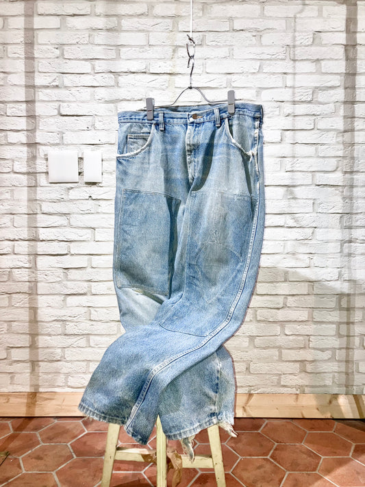 "Wlangler" 00s Distressed Denim Pants
