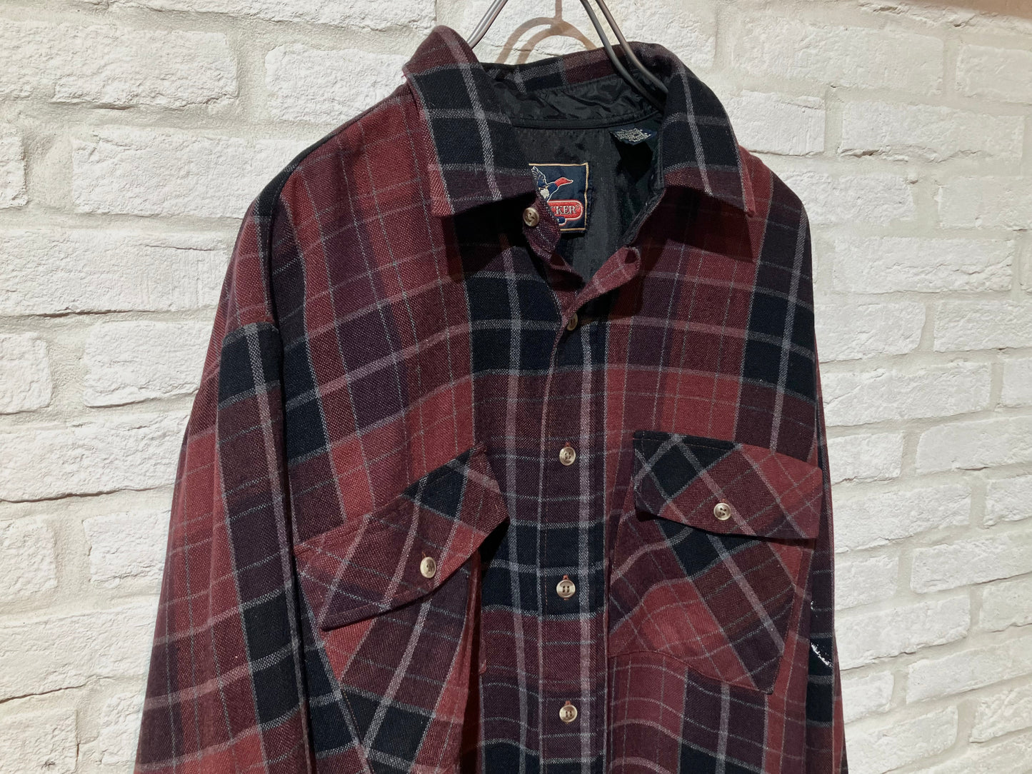 Old Acrylic Check Shirt
