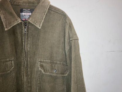 "BUGLE BOY" 00s Couduroy Design Zip Up Shirt