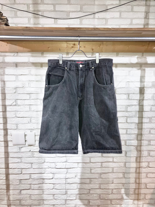Old Denim Painter Wide Shorts
