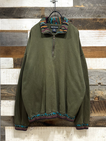 Bachrach 3D Knit Trim Half-Zip Pullover Sweatshirt