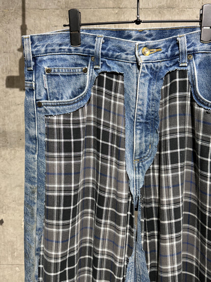 Carhartt Flannel Plaid Lined Denim Pants