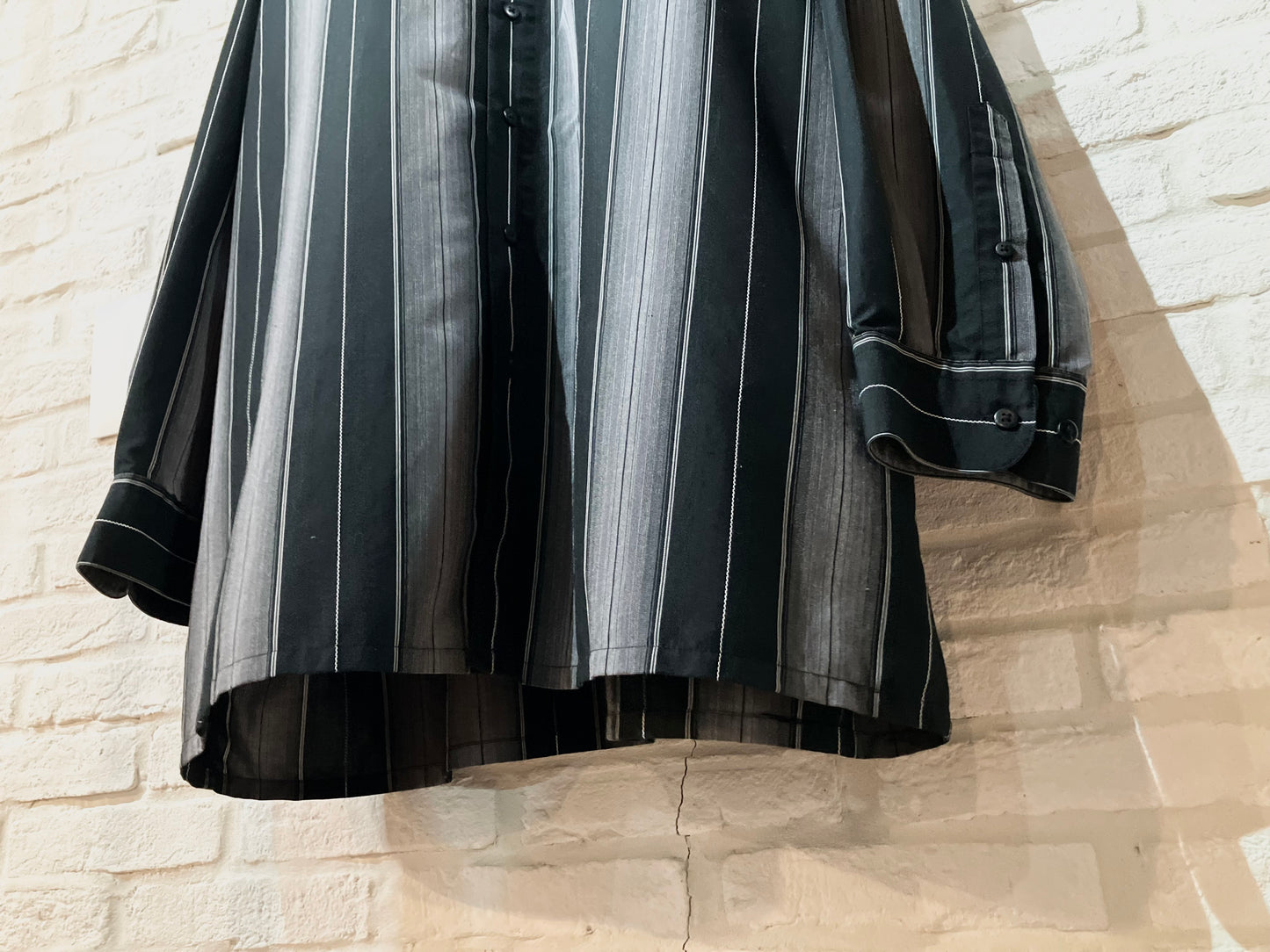 "pierre cardin" Old Oversized Stripe Shirt