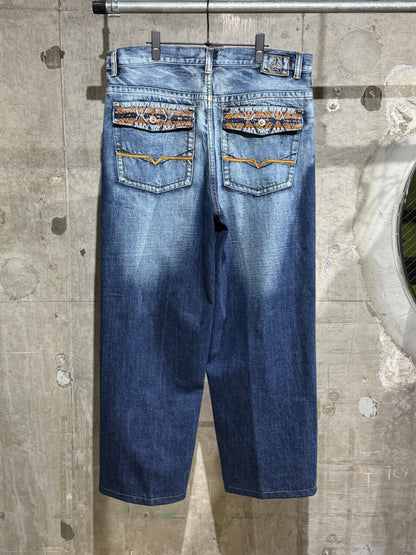 00's Members Property Design Wide Denim Pants
