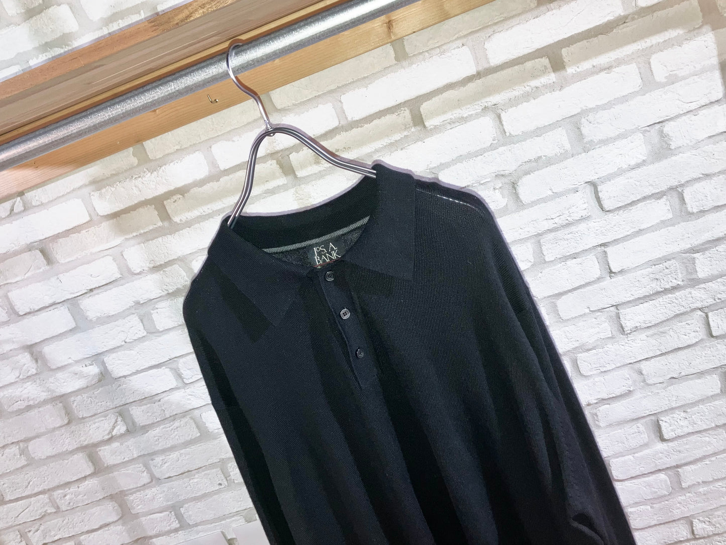 Old Merino Wool Knit Polo Shirt