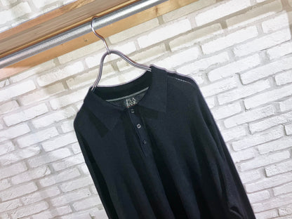 Old Merino Wool Knit Polo Shirt
