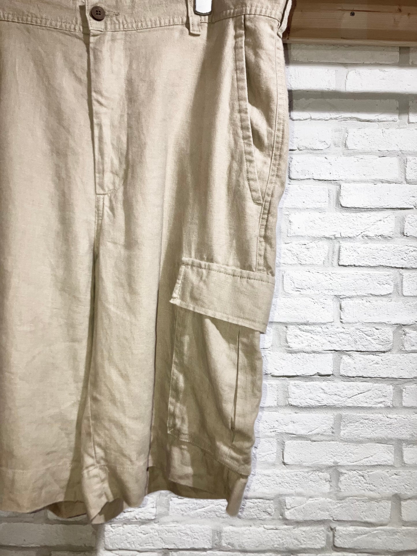 00s Linen Cargo Shorts
