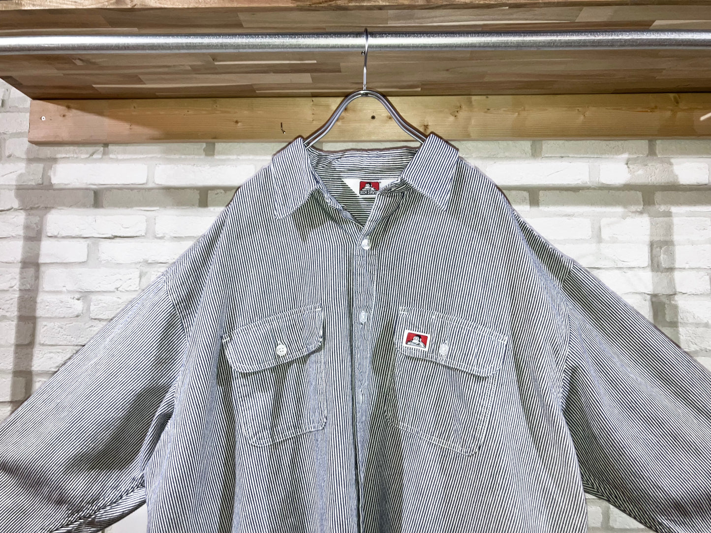 "BEN DAVIS" 10s Oversized Hickory Work Shirt