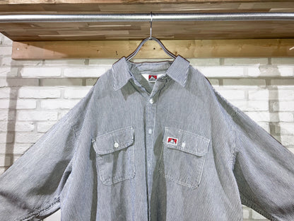"BEN DAVIS" 10s Oversized Hickory Work Shirt