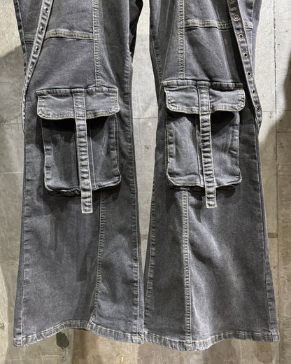 10s Design Flare Denim Cargo Pants