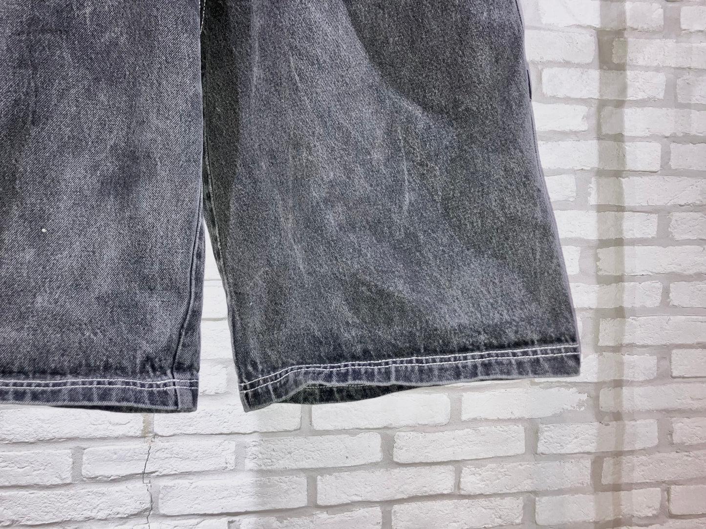 Old Denim Painter Wide Shorts