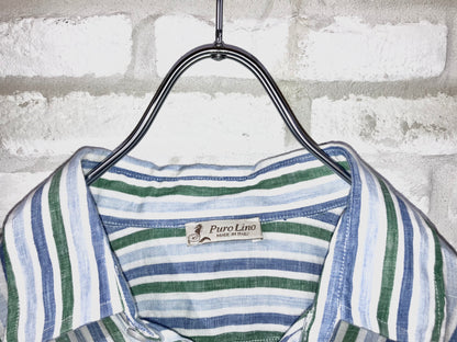 Old Oversized Stripe Linen Shirt