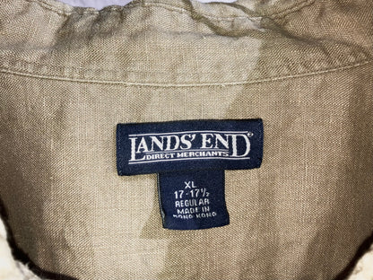 "LANDS'END" Old Oversized Linen Shirt
