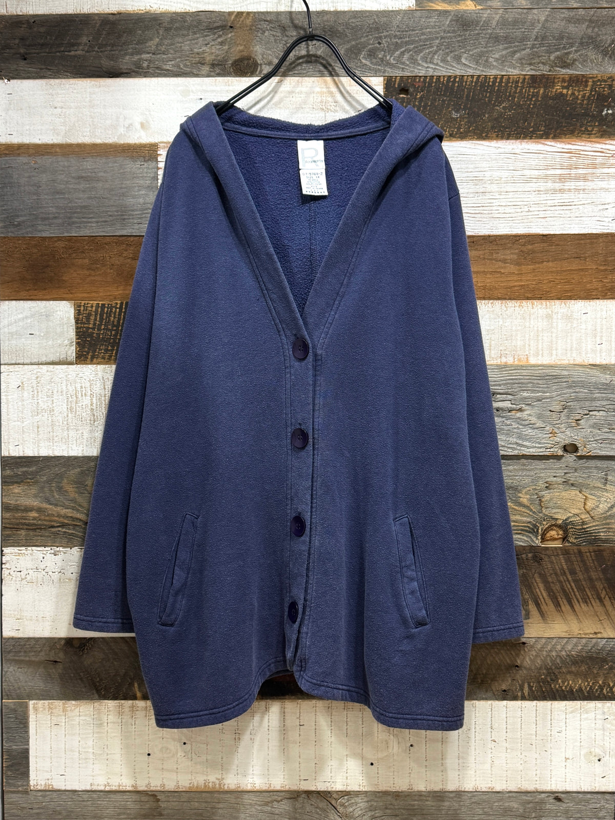 Old Hooded Sweat Cardigan