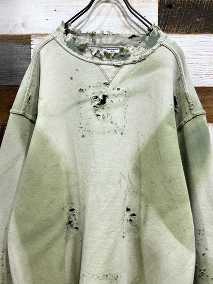 Vintage Matcha Latte Destroyed Sweatshirt