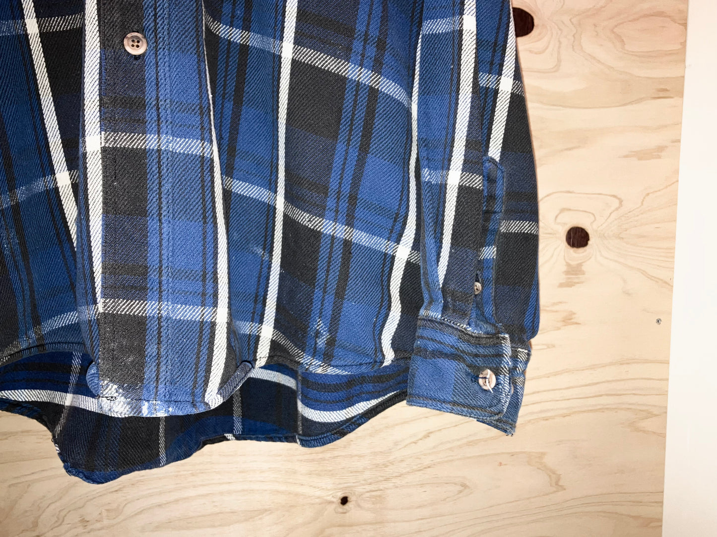 "Eddie Bauer" Old Heavy Flannel Check Shirt