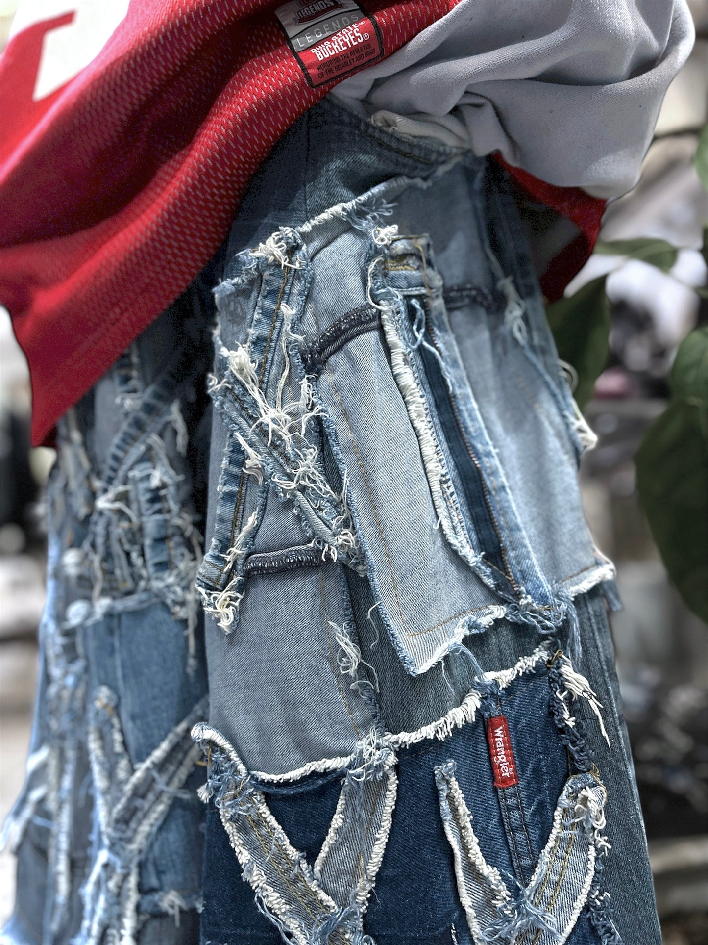 Remake baggy denim pants