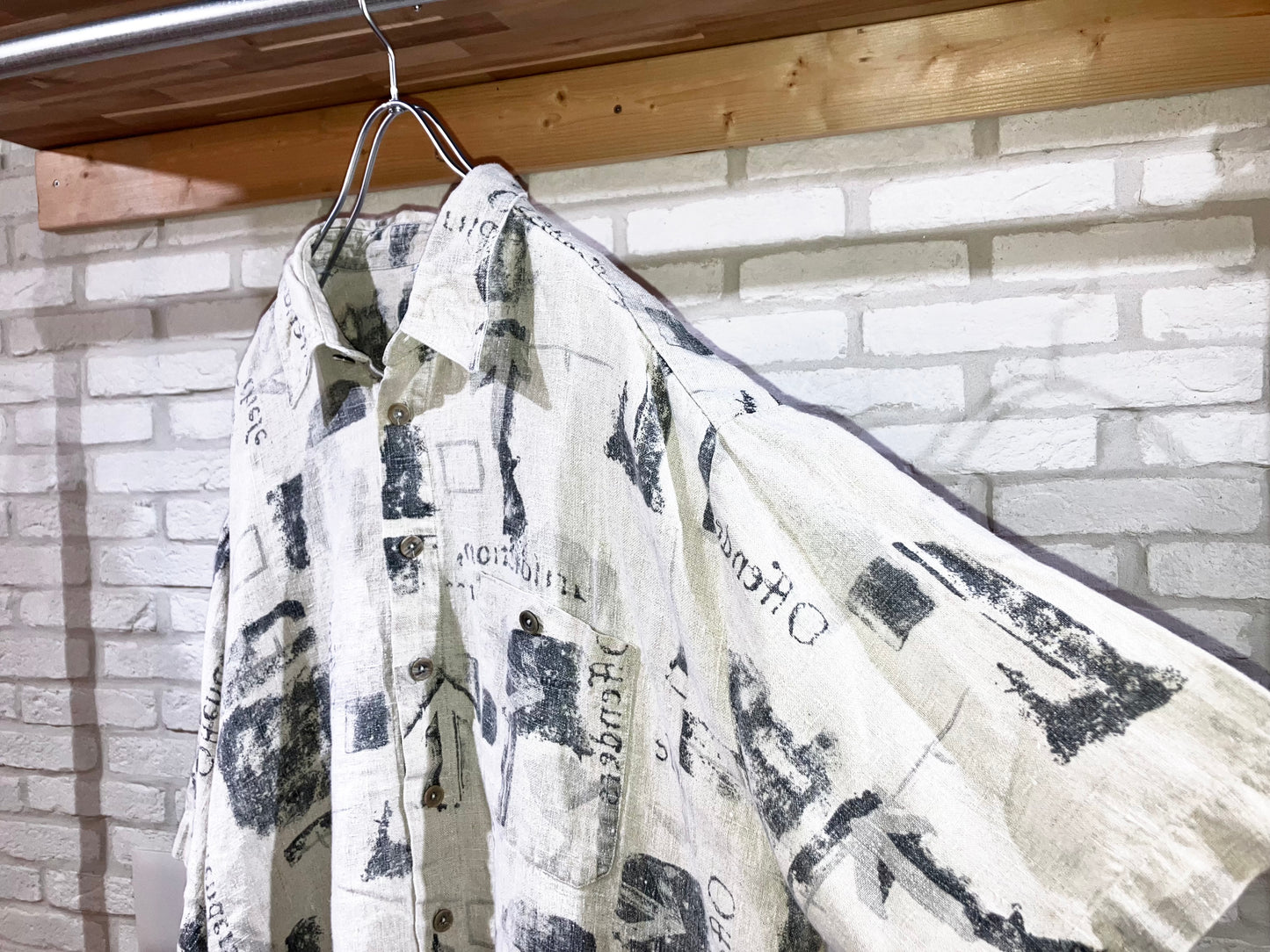 Old Oversized Design Linen Shirt