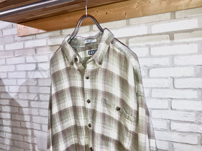 Old Oversized Light Flannel Check Shirt