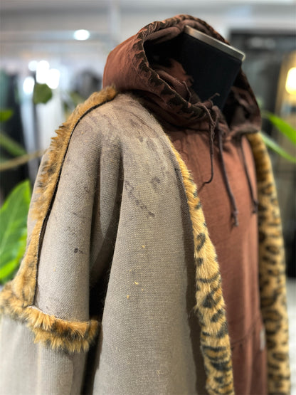 80's Vintage Leopard Fur Jacket