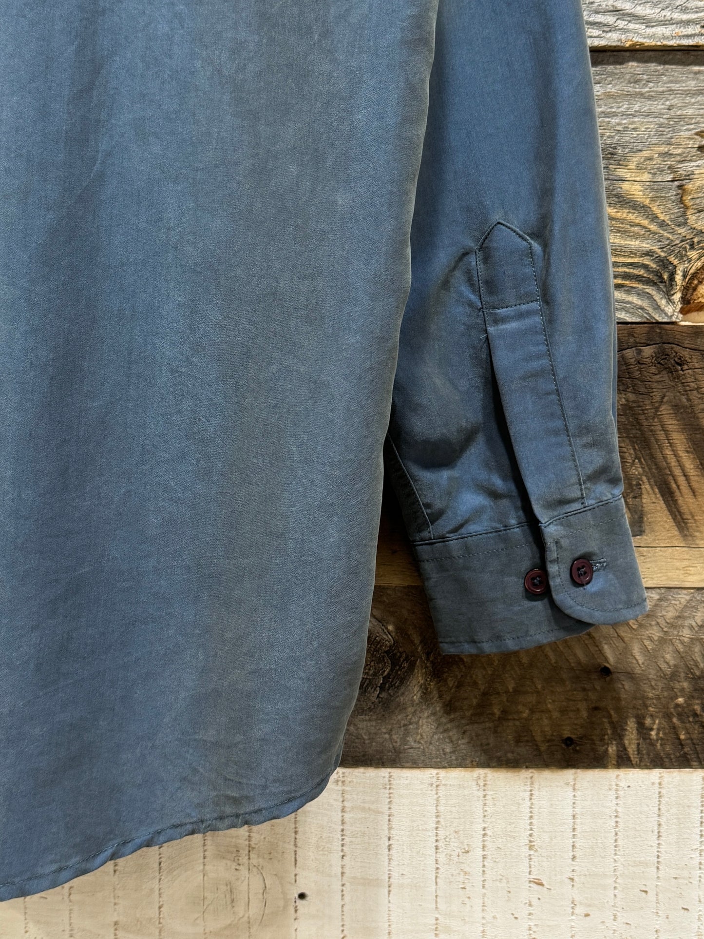 Smoke Blue Drape Shirt