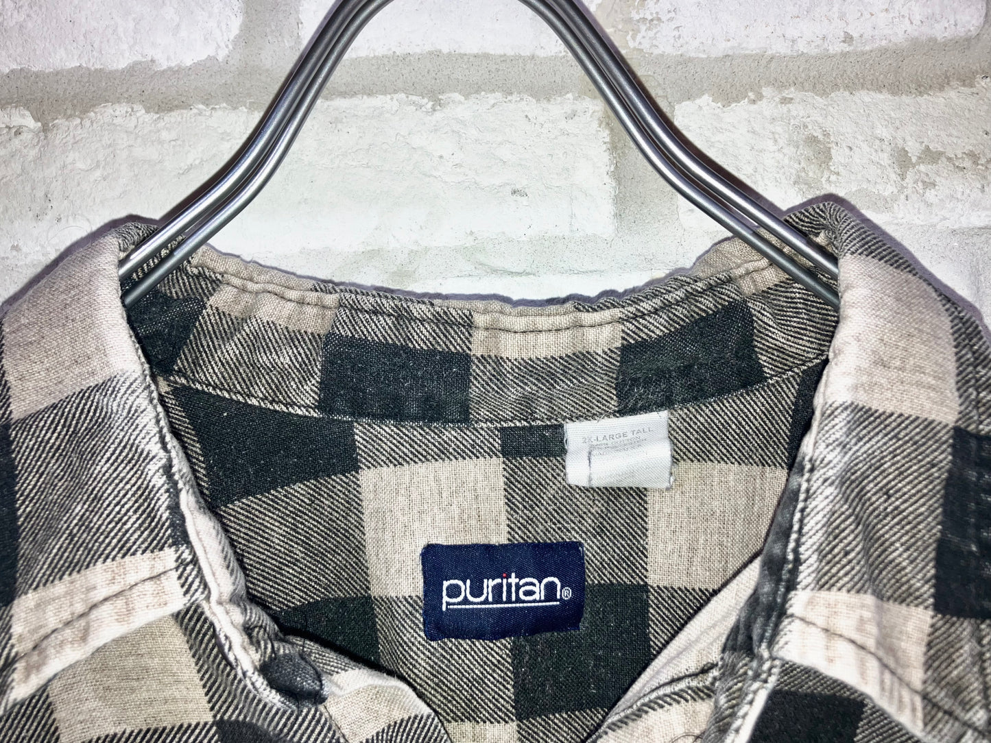 "puritan" Old Oversized Printed Check Shirt
